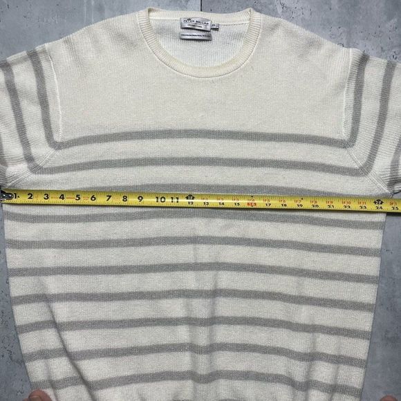 Peter Millar Crown Cool Crafted Sweater Mens XXL Stripe  Merino Wool‎ Linen - Picture 5 of 6